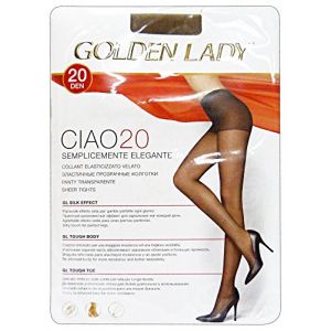 GOLDEN LADY Collant 20 den elasticizzato velato Nero Taglia 2, Noir, M Femme (Peldo sas, neuf)