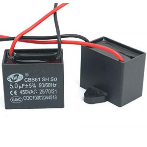 DollaTek 2Pcs CBB61 5uF 450V AC 50 / 60Hz Ventilateur Moteur En Courant Condensateur (DollaTek, neuf)