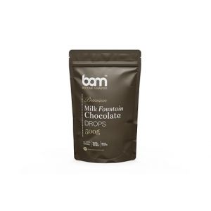 BAM Gouttes de chocolat au lait Premium, callets, pépites pour fontaine de chocolat, fondue et fonte, cuisson maison et professionnelle, 500 grammes, rapide et facile à fondre, goût riche (BAM - become a master, neuf)