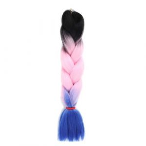 LYVQZPWLRla mode synthétique, Extensions de cheveux synthétiques tressés de 61 cm for femmes, coiffures à faire soi-même, jaune, orange, blond(M46) (KanHuaDeY, neuf)