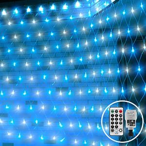 CORST 3 x 2 m 200 LED Filet lumineux Rideau intérieur,Buissons Guirlande lumineuse,Connectable avec télécommande et minuterie 8 modes (bleu+blanc) (CORST_MALL, neuf)