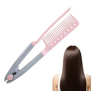Peigne Lisseur Pour Cheveux,Lisseur De Coiffure En Forme De V Pour La S&eacute;paration Des M&egrave;ches,Fer &Agrave; Lisser Avec Peigne | Pour Un Usage &Agrave; La Maison, En Voyage, Pour Les Sorties, &Agrave; L'h&ocirc;tel Et Pour Les (banxur, neuf)
