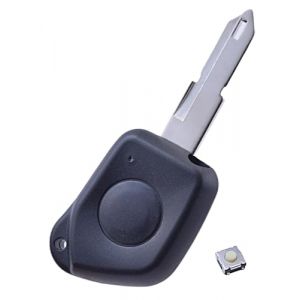 ANGOFIZ Coque Cl&eacute; T&eacute;l&eacute;commande Compatible avec Peugeot 106 205 206 306 405 406 Mod&egrave;le sans Emplacement Pile Lame NE73 + 1 Bouton Poussoir Switch (ANGOFIZ, neuf)