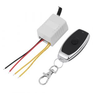 Interrupteur sans fil 12 V avec t&eacute;l&eacute;commande r&eacute;cepteur Code de d&eacute;verrouillage Code d'apprentissage Mode Momentan&eacute;/Toggle Un interrupteur &agrave; cl&eacute; &Eacute;metteur DC 4 V 5 V 6 V 7,4 V 9 V 12 V pour ordinateur (Reminnbor, neuf)