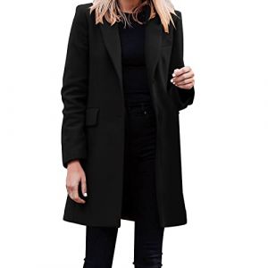 Vestes Blazer Femme Chic De Costume Casual Slim Tailleur &Agrave; Manches Longue Blazer Polyvalent Classique Mi-long pour Femme (HIKLASbien, neuf)