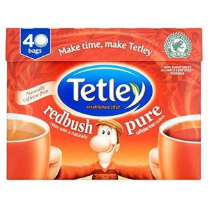 Tetley - Sachets de thé Pure Redbush - rooibos pur - lot de 4 boîtes de 40 sachets (G_K CREATION, neuf)