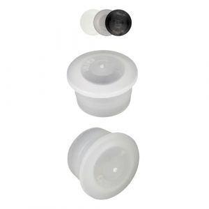 Lot de 100 Bouchons d'obturation pour Trous de perçage, diamètre de la Tige : 4,4-20,5mm, Cache Trou Meuble, Capuchon Plastique, obturateur Cache Trou, Bouche Trou, Bouchon (Naturel, 20,5mm) (Fux-Rosetten, neuf)