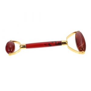 Healeved 1 Pièce masseur facial rouleuse outil de massage beauté du visage masseur pour le visage masseur visage outil de massage pour le visage masseur à main agate rouge (Sonieg, neuf)