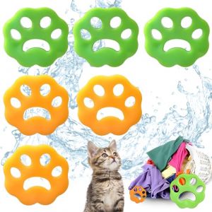 6 Pack Attrape Poils Machine a Laver, Épilateur pour Poils D'Animaux, Boule Anti Poil, Ramasse Poil Machine a Laver Lavable et Réutilisable Épilateur de Machine à Laver pour Chien Chats Poils (Erioscar-EU, neuf)
