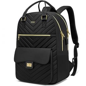 RJEU Sac a Dos Femme,Sac à Dos Ordinateur Portable 17,3 Pouces pour Travail Voyage Loisirs,Sacoche PC Cartable Femme Sac à Dos Scolaire pour college fille,Noire (SYGE, neuf)