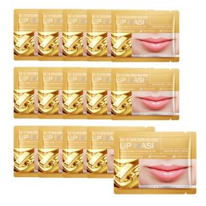 Hinapan 15 Pi&egrave;ces Masque &agrave; L&egrave;vres 24K Or, Soin de Nuit R&eacute;parateur Intense, Masque Hydratant et Nourrissant avec Effet Peeling, Pour L&egrave;vres S&egrave;ches, Gerc&eacute;es et Gerc&eacute;es (PTDZ-EU, neuf)