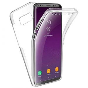 COPHONE&reg; Coque Compatible Samsung Galaxy Note 8 Enti&egrave;rement Transparente 360 Protection int&eacute;grale Avant Souple + arri&egrave;re Rigide. Housse Tactile 360 degres Anti Choc. (CoPhone, neuf)