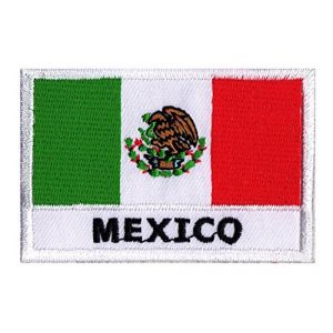 Patche &Eacute;cusson Mexique Drapeau Mexicain Mexico Patch Brod&eacute; A Coudre (Naga.Hitam, neuf)