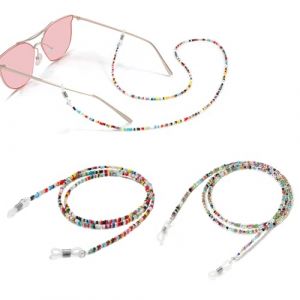 Cha&icirc;ne Lunettes Femmes, 2 Pi&egrave;ces Cha&icirc;ne pour Lunettes Cordon Lunettes Cha&icirc;ne de Lunettes de Soleil Cha&icirc;ne de Lunettes pour Lunettes de soleil Lunettes de Lecture Lunettes pour Femmes (ZJZH, neuf)