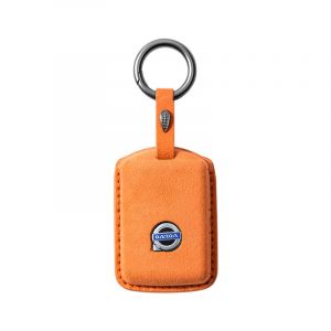 ZABEES Coque de Clé de Voiture pour Volvo XC60 S90 S60 XC90 XC40 S60L, Etui a Clef Couvre Clef Étui à Clé en Cuir, Housse de Protection pour Clé de Voiture Couvertures Porte-clés,A Orange (AOLIGEI-KKCD, neuf)