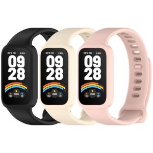 CHULN 3 Pi&egrave;ces Bracelets pour Xiaomi Smart Band 9 Active Redmi Smart Band 3, Bracelet de Rechange en Silicone Souple Color&eacute;, Bracelet &Eacute;tanche Compatible avec Xiaomi Smart Band 9 Active Bracelets (ChuLinTech EU, neuf)