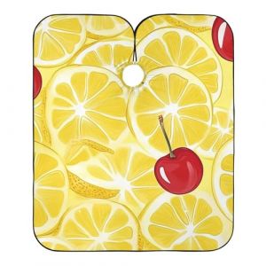 Cape De Coiffeur Cherry And Yellow Lemon Robe De Barbier Salon Cape De Cheveux Antiadh&eacute;sif Capes De Coupe Pour Studio Et Maison Unisexe Barbiers 140X168Cm (FuQiaoShop, neuf)