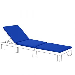 Gardenista Rembourrage de Remplacement pour transat de Jardin pour Allibert Keter Daytona | Coussin de transat en rotin inclinable pour Meubles de Patio | Résistant à l'eau et léger (Bleu) (Loft 25 FR, neuf)