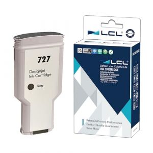 LCL Cartouche d'encre Compatible 727 XL F9J80A B3P24A 300ML High Yield Remplacement pour HP DesignJet T1500 T2500 T2530ps T3500 T920 T930 T930 T1530 Postscript Printer (1 Gris) (Great Office, neuf)
