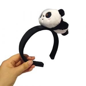 Joli bandeau à cheveux en forme de panda en peluche pour femme - Bandeau de maquillage pour séance photo d'Halloween - Bandeau panda pour laver le visage - Bandeaux panda pour filles - Bandeaux panda (xinhongfafuzhuangfushixinhongfafuzhuangfushi, neuf)