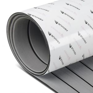 Abahub Revêtement Bateau Moquette Marine Bateau Teck Bateau Raccord EVA Mousse Adhésif Bateau Plancher Antidérapant Faux Teck Marine Bateau Tapis Terrasse pour Bateaux Yacht Plancher Piscine 243x55cm (Abahub EU, neuf)