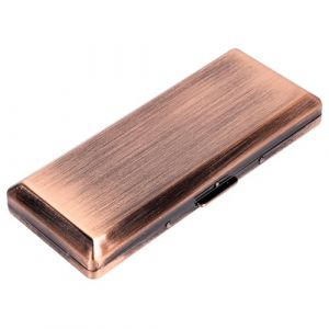 Étui à cigarettes en métal élégant, tendance et minimaliste – Peut contenir 10 cigarettes de 100 mm – Parfait pour les femmes – Design en métal léger et durable (10 pièces, 100 mm, rouge) (JIACHENGWUJIN, neuf)