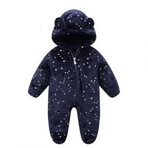 Hiver Chaud Pyjama B&eacute;B&eacute; Nouveau-N&eacute; Barboteuse Manteau d'hiver Polaire Combinaison Vetement Noel Bebe Mignon Fille Enfant Fourrure Naissance 0-18 Mois (MAIE25, neuf)