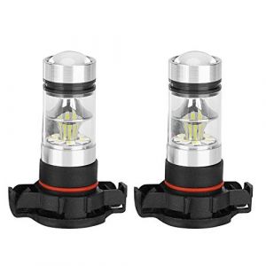Tbest psx24w, Psx24W Ampoule Rouge, Psx 24W, Phares Antibrouillard Et Phares Antibrouillard, 2Pcs 12‑24V 100W 6000K Blanc Voiture Lumineux Led Antibrouillard Ampoules Pour (Youluu-cd, neuf)