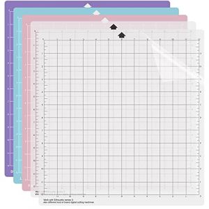 Lot de 5 tapis de découpe autocollants pour Silhouette Cameo 4/3/2/1, 30,5 x 30,5 cm, avec une variété de tapis de découpe adhésifs, antidérapants pour Silhouette Cameo Vinyl Craft (Zinueen, neuf)