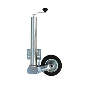 WilTec Roue Jockey de remorque Automatique Ø200x60,5mm 453kg 275mm pour Remorque Roue Avant Pliable (Wiltec Wildanger Technik GmbH, neuf)