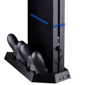 SmaAcc Ventilateur de Refroidissement avec Double Station de Charge pour contrôleurs PS4 / contrôleurs DualShock 4 (Non Compatible avec PS4 Slim/Pro) (Satkit Electronica S.L, neuf)