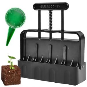 Bloqueur de Sol Manuel,5 CM Presse Motte,Presse Motte pour Semis,Semoir Avec Graines,Adapté à La Culture des Plantes, à La Transplantation de Plantes, Aux Jardins, Aux Serres, Aux Potagers (XULIXIA LTD, neuf)
