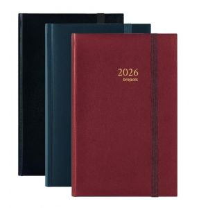 BREPOLS - 1 Agenda Journalier "Chantier" - Janvier 2026 à Décembre 2026 - Format 14,5 x 8,5 cm - Coloris Assortis - 6 Langues (FOURNITURE DISCOUNT, neuf)