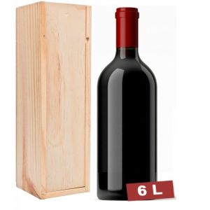 Vin rouge grand cru Bordeaux Supérieur - Bouteille de vin personnalisée + Caisse bois gravure [ Coffret bouteille de vin ] (IMPÉRIALE 6 L) (Mabouteille, neuf)