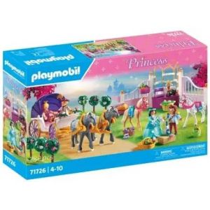 Playmobil 71726 &ndash; Cal&egrave;che Royale avec Princesses & &Eacute;cole d'&Eacute;quitation &ndash; 239 pi&egrave;ces &ndash; Univers Princess &ndash; D&egrave;s 4 Ans (livre en libert&eacute;, neuf)