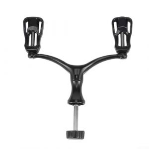 Yhenlovtt Poign&eacute;e de moulinet de p&ecirc;che &agrave; double manivelle avec construction en alliage d'aluminium compatible avec les moulinets d'app&acirc;ts de la s&eacute;rie 1000-4000 pour poissons d'ext&eacute;rieur (noir) (Yanghaicheng, neuf)