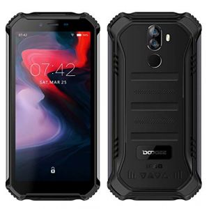 DOOGEE(3GB+32GB - T&eacute;lephone Portable incassable debloqu&eacute; 4G Android 9,0 &ndash; 5,5 '' (Gorilla Glass 4) IP68 / IP69K &eacute;tanche imperm&eacute;able Smartphone Militaire 4650mAh, NFC Noir (Future_Tek, neuf)