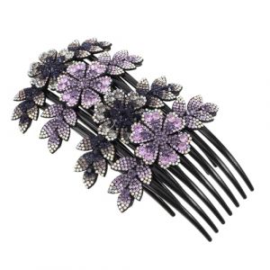 PRETYZOOM 4pi&egrave;ces Pinces &agrave; Cheveux Fleuries avec Strass Accessoires de Coiffure pour Femmes Peignes Lat&eacute;raux D&eacute;coratifs pour Mariages et F&ecirc;tes (Coddle HSY, neuf)