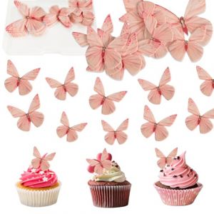 Papillon Comestible pour Gateau,72 Pièces Gâteau Topper de Papillon,Gluant Papier de Riz Décoratif Gâteau,Papillon Décoration de Gâteau,pour Mariage,Anniversaire,Jeux de Princesse. (HONG-EU, neuf)