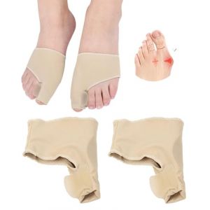 CULEB 1 Paire Hallux Valgus Correcteur,Hallux Valgus Bandage de Protection pour Gros Orteil,Séparateur Orteil Hallux-Valgus avec Coussinets en Silicone pour Amortir Hallux-Valgus,Hammer Toe(Beige) (CULEB, neuf)