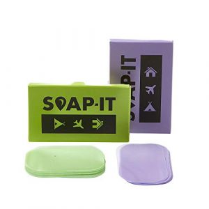 Paper soap pour voyage | 150x mini savon | Boite a savon avec 150 feuille de savon | Savon papier | Papier savon portable | Mini savons (Jasmin et Lavande) (bcdirekt, neuf)