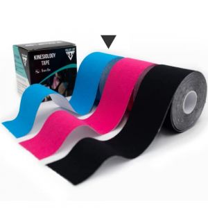 Kinesio Tape (5cm x 5,0m), Bande de Kinésiologie Hypoallergénique et Résistante à l'eau, Physio Tape Èlastique et très Adhésive, Bande Taping, Bande Sportive en différentes Couleurs (Bleu) (FT Fitness Technology, neuf)