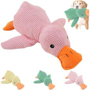 Jouet Canard pour Chiens, Jouet à Mâcher en Peluche pour Chien, Jouet Apaisant en Forme De Canard pour Chien, Oreiller Confortable Et Doux Cadeau pour Chiens Chiot (Rose L) (EHOTER Décor, neuf)