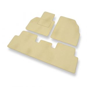 Mossa Tapis de Sol Velours adapt&eacute; pour Renault Scenic II (2003-2009) - Premium Tapis de Voiture - Beige 1 (eMOSSA, neuf)