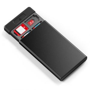 HEIYING &Eacute;tui pour Cartes de Jeu Nintendo Switch 2/OLED/Lite, Rangement Jeux Switch en M&eacute;tal avec 20 Emplacements pour Carte de Jeux et 20 Emplacements pour Carte Micro SD (HEIYING-EU, neuf)