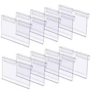 Zasvec Porte-étiquettes 50 Pièces Transparent Porte Étiquette Plastique 6 x 4.2 cm Étiquette de Prix Porte-Étiquette pour Boite Aux Lettres pour Rayonnage Magasin Supermarché Epicerie (Zasvec, neuf)