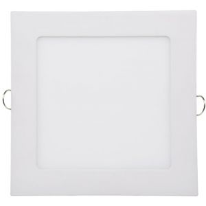 ChiliTec Panneau LED carr&eacute; encastrable au plafond 17 x 17 cm 20 mm plat 230 V 12 W 1164 lm avec transformateur Montage encastr&eacute; 4200 K Couleur de la lumi&egrave;re blanc neutre Cadre blanc (BUVTEC, neuf)