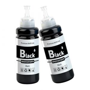 664 T664 Cartouche d'encre noire 100 ml pour Epson T664 T6641 pour EcoTank ET-2500 ET-2550 ET-2600 ET-2650 ET-3600 ET-4500 ET-4550 ET-14000 ET-1550 000 E. T-16500 L100 L110 L200 L210 L350 L455 L550 (ZHCYMM, neuf)