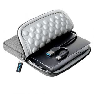 ROOFULL Lecteur CD/DVD externe pour ordinateur portable avec étui de transport, lecteur de CD USB 3.0 de type C, graveur de CD, lecteur DVD ROM/RW USB-C lecteur de disque optique portable pour Mac, PC (Fast Media Ships From USA, neuf)