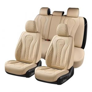 Coverado Housses de siège universelles pour Voiture, Ensembles de Housses de Protection Siège Voiture Avant et arrière 5 sièges, Cuir PU imperméable Housses Siège aux berlines SUV Pick-ups B8839 Seat (Coverado, neuf)
